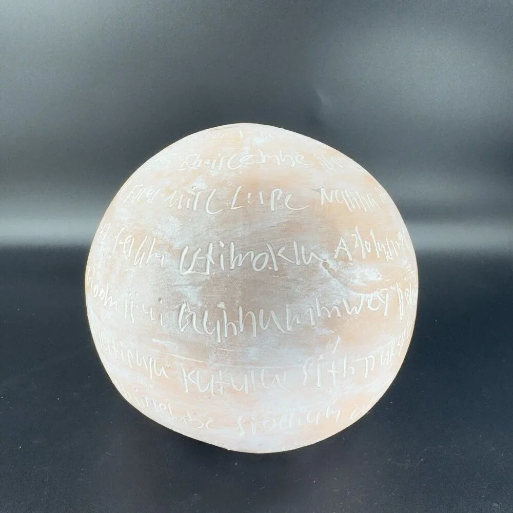 Bangladesh by Corr the jute‎ works Peace Coin Piggy Bank Whitewash Ceramic Round